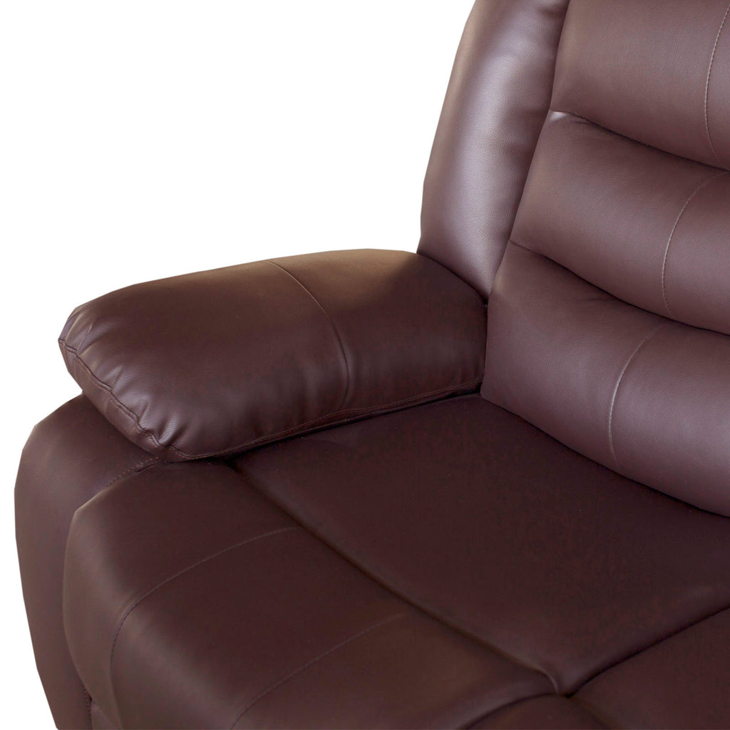 Fantasy 3+2+1-Seater Faux Leather Recliner Suite – Brown