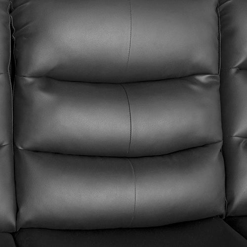 Fantasy 3+2+1-Seater Faux Leather Recliner Suite – Black