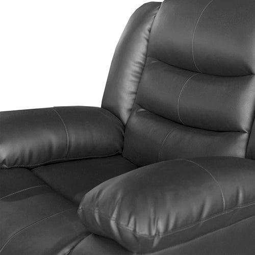 Fantasy 3+2+1-Seater Faux Leather Recliner Suite – Black