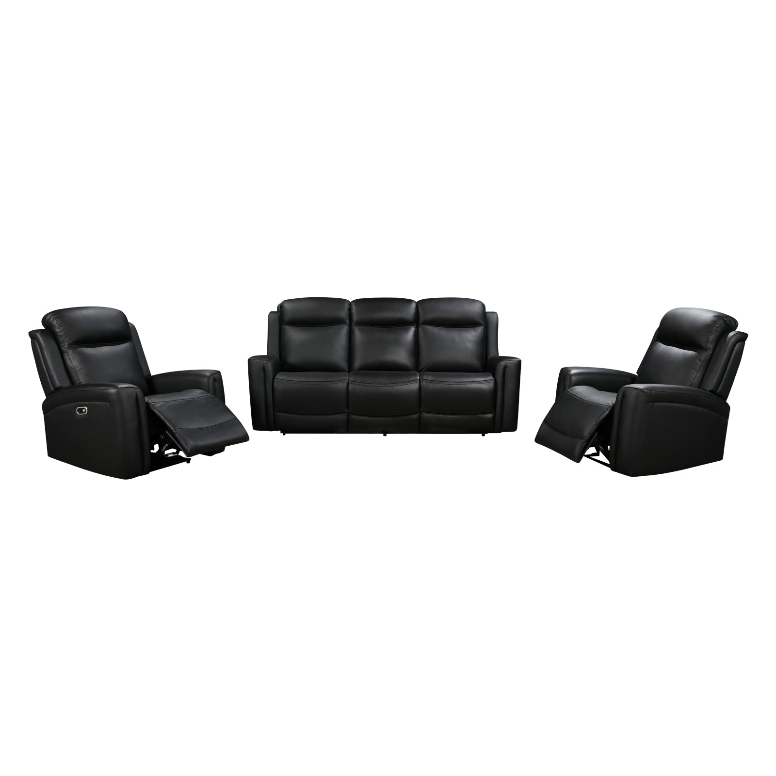 Phoenix 3+1+1-Seater Electric Recliner Suite – Black