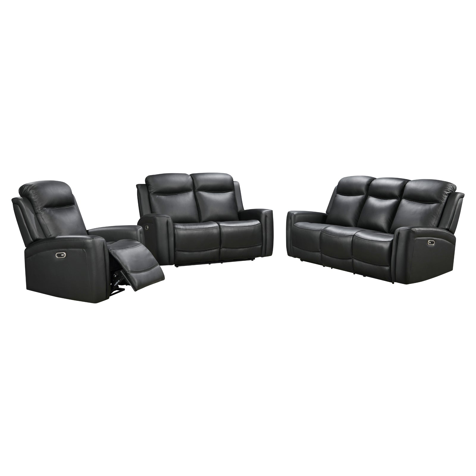 3+2+1-Seater Electric Recliner Suite – Black