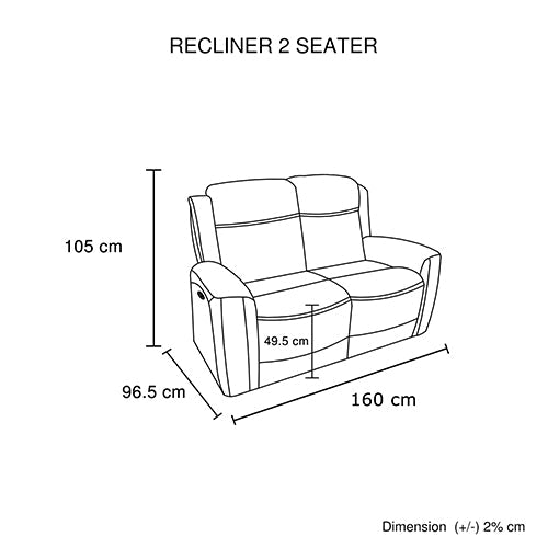 3+2+1-Seater Electric Recliner Suite – Black