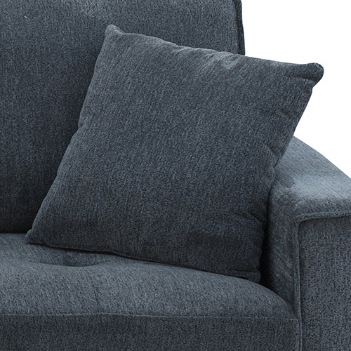 Milano 3+2-Seater Fabric Sofa Set – Charcoal