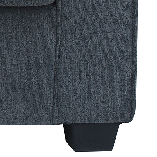 Milano 3+2-Seater Fabric Sofa Set – Charcoal