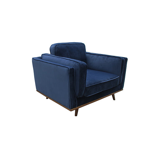 York 3+2+1-Seater Fabric Sofa Set – Blue
