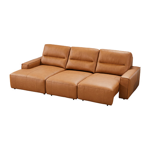 Albany 3-Seater Leather Sectional Sofa Bed – Tan