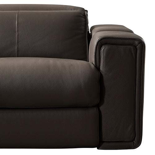 Atlanta 6-Seater Grey Leather Electric Recliner Corner Sofa