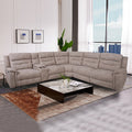 Barcelona 6-Seater Power Recliner Sectional – Taupe