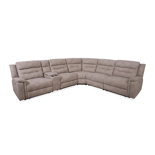 Barcelona 6-Seater Power Recliner Sectional – Taupe