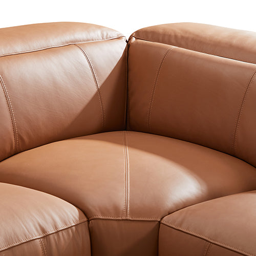 London 5-Seater Leather Power Recliner – Left Chaise