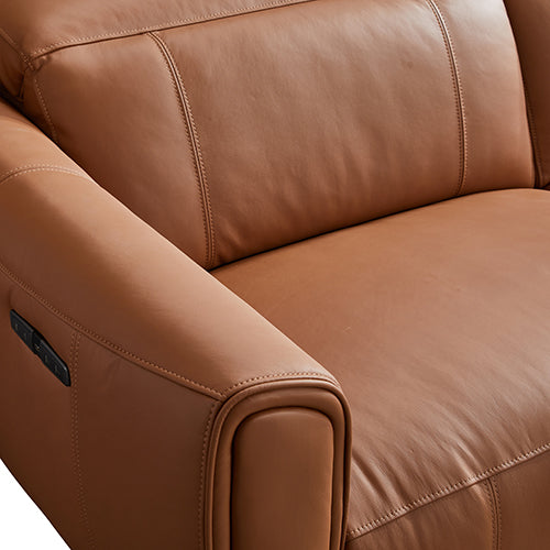 London 5-Seater Leather Power Recliner – Left Chaise