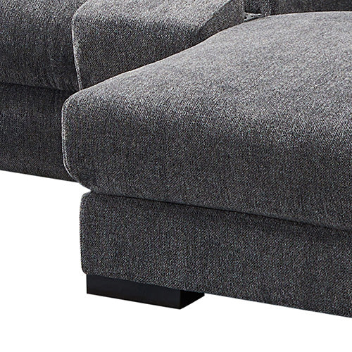Sorrento Grey Fabric Electric Recliner Corner Sofa with Chaise