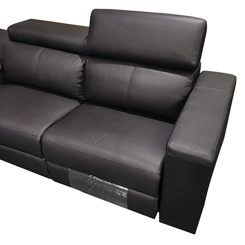 Washington 6-Seater Leather Recliner Sectional with Console