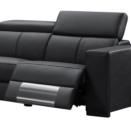 Washington 6-Seater Leather Recliner Sectional with Console