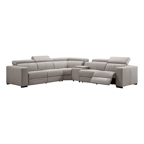 Washington 6-Seater Leather Power Recliner Sectional