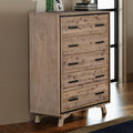 Seashore Solid Acacia 5-Drawer Tallboy