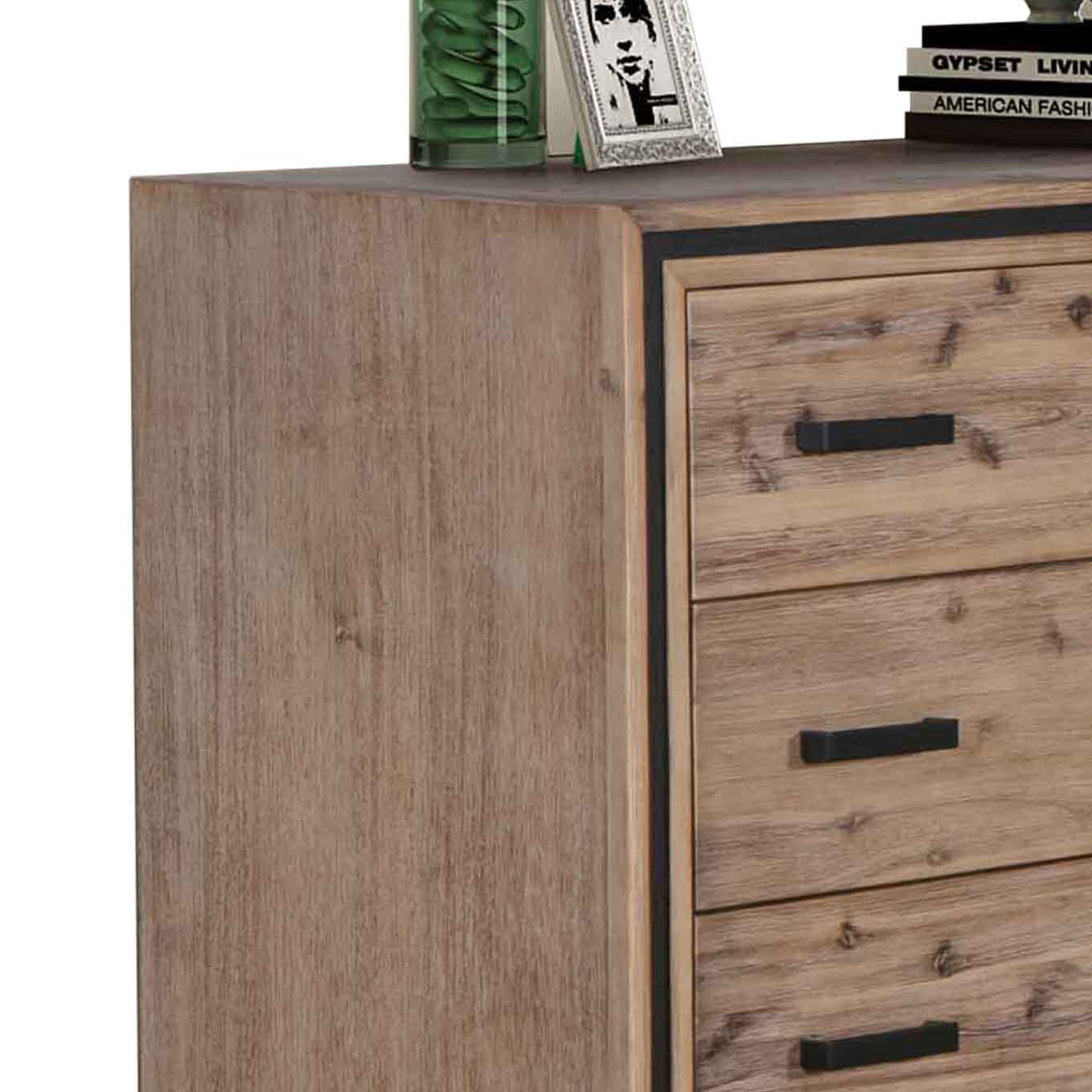 Seashore Solid Acacia 5-Drawer Tallboy