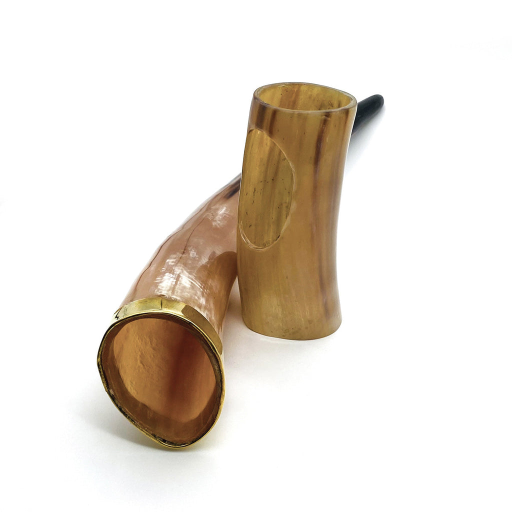 Decorative Viking Drinking Horn with Display Stand