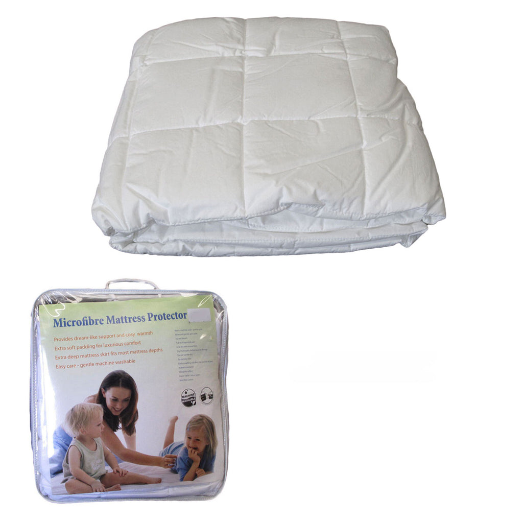 Cotton Japara Quilted Mattress Protector – White, Single