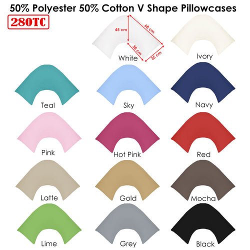 280TC Easy-Care V-Shaped Pillowcase – Latte