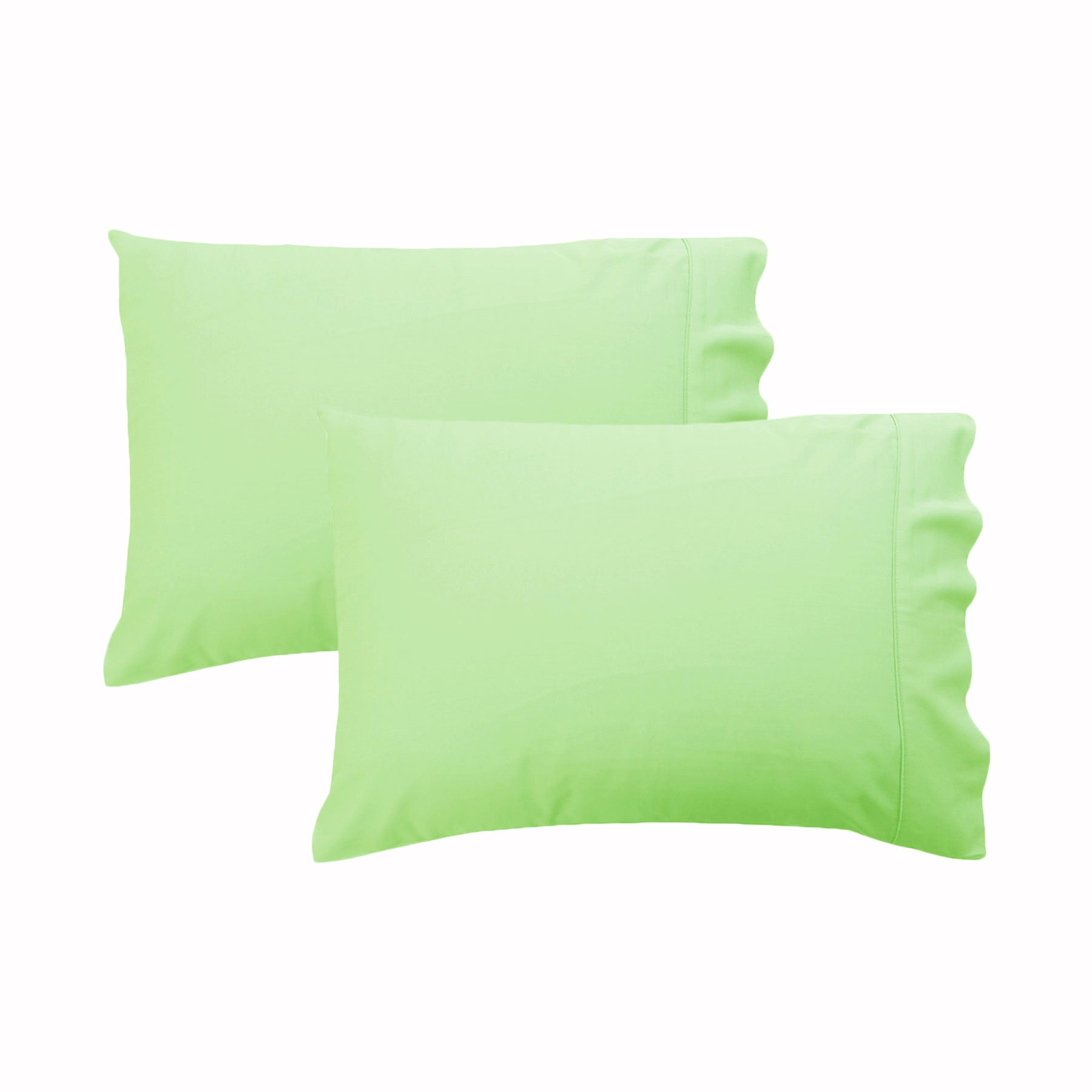 280TC Percale Standard Pillowcases, 2 Pack – Apple Green