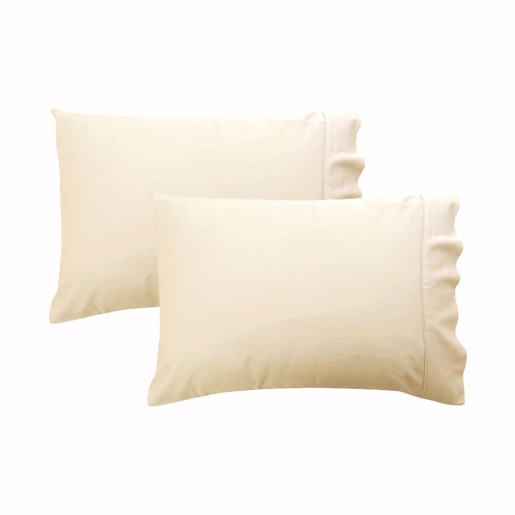 280TC Percale Standard Pillowcases, 2 Pack – Ecru