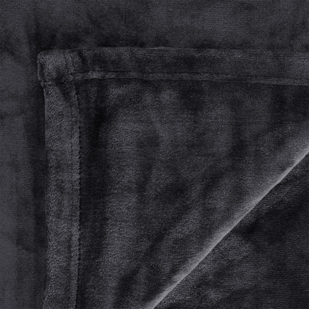 In 2 Linen 350GSM Plush Ultra Soft Velvet Touch Blanket Charcoal Double/Queen