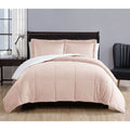Reversible Micro Mink Comforter Set – Apricot, Queen, 3 Piece