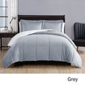 Reversible Micro Mink Comforter Set – Grey, Queen, 3 Piece