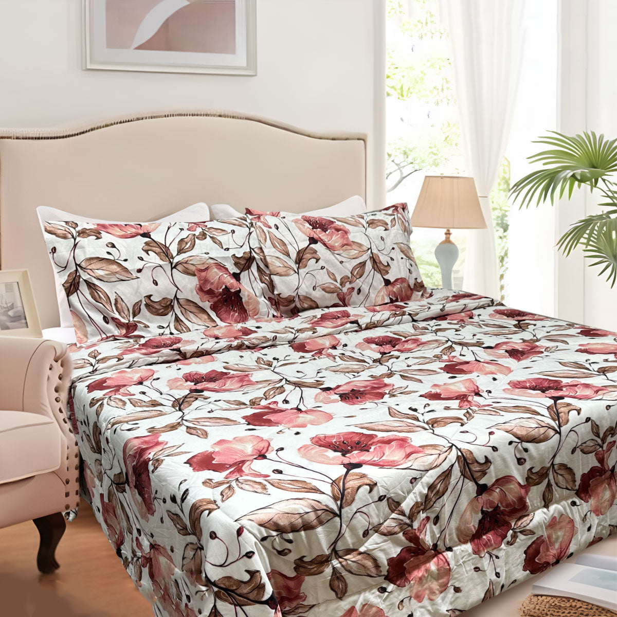 Hotel Living Corbett Lightweight Comforter Set – Floral Autumn