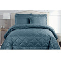 Hotel Living Eli Jacquard 3-Piece Comforter Set – King Blue