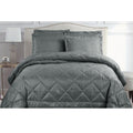 Hotel Living Eli Jacquard 3-Piece Comforter Set – King Charcoal