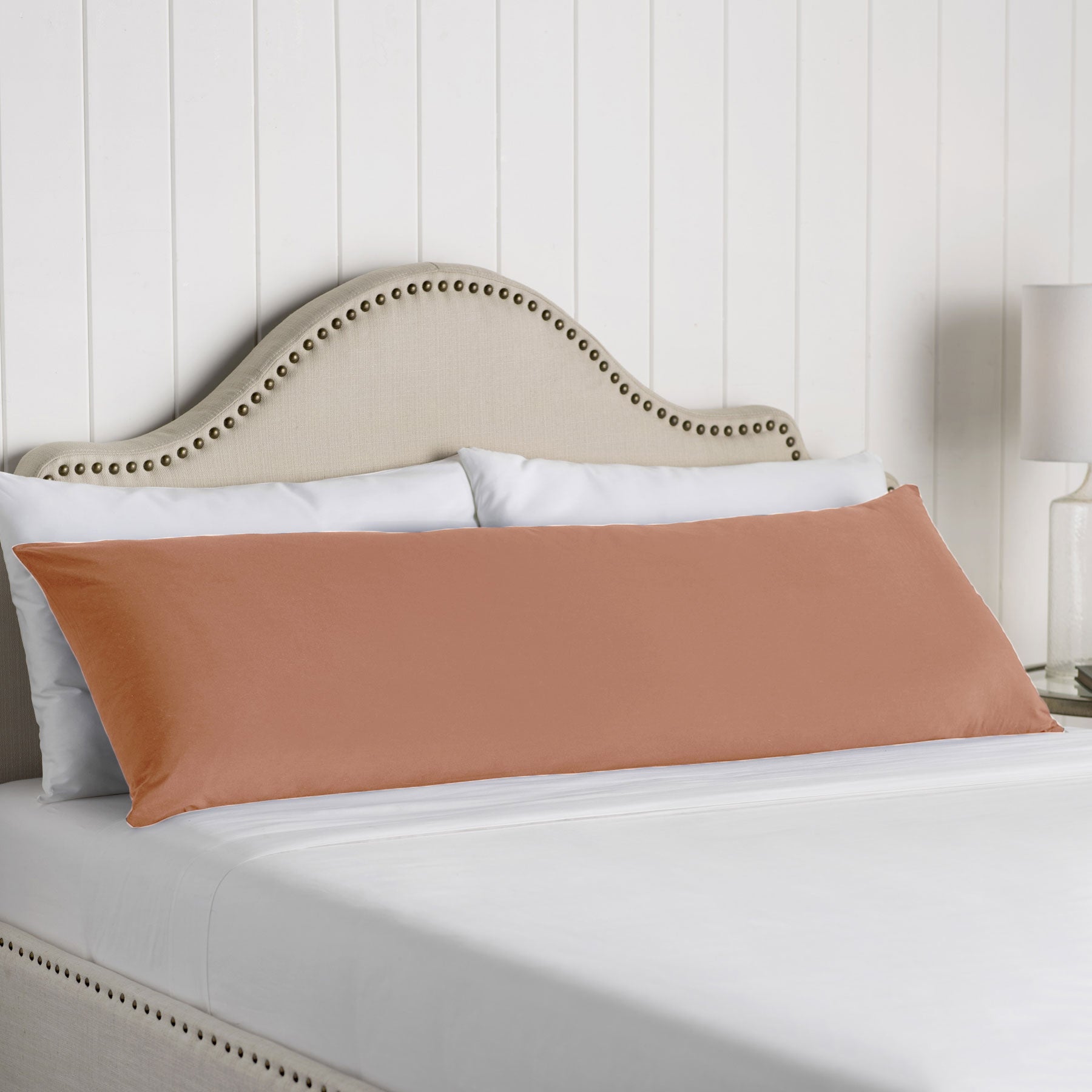 Artex Mia Cotton Body Pillowcase – Ash Coral, 48 × 145 cm