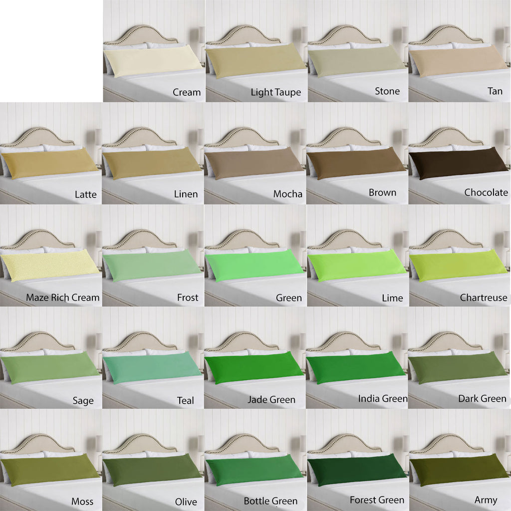 Artex Nature Cotton Body Pillowcase – Chartreuse, 48 × 145 cm