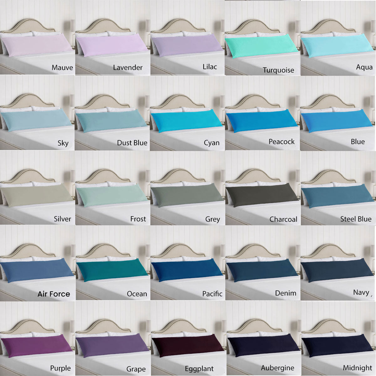 Artex Lawson Cotton Body Pillowcase – Ice Blue, 48 × 145 cm