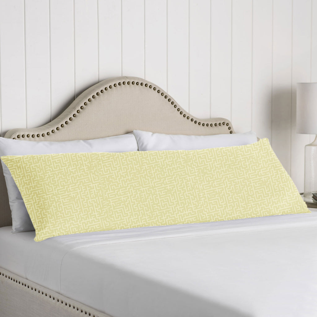Artex Nature Cotton Body Pillowcase – Maze Rich Cream, 48 × 145 cm
