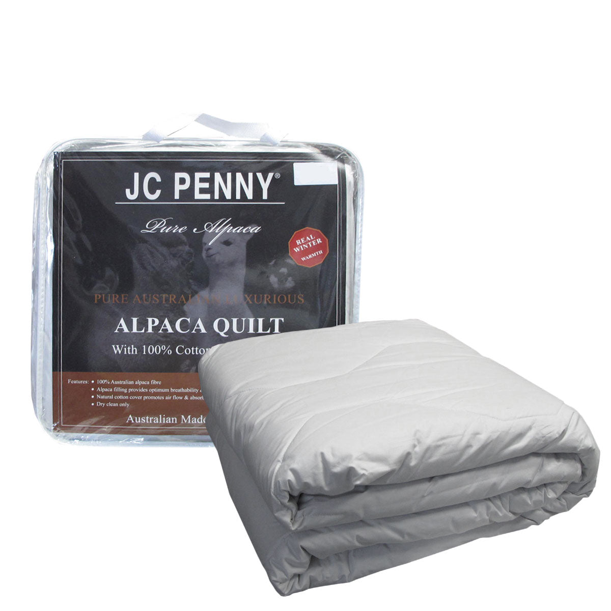 Australian Alpaca Quilt with Cotton Japara Cover – Queen, 350 GSM