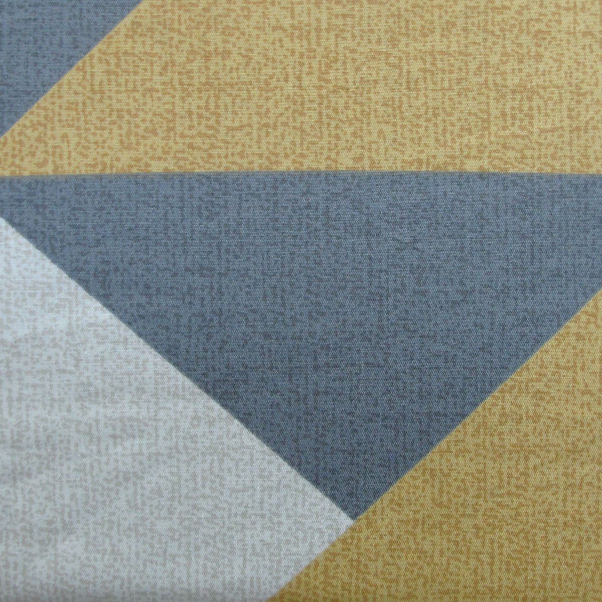 Geo Mustard Reversible Cotton Quilt Cover Set – Queen