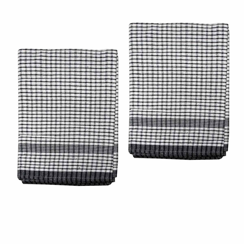 2-Pack Jumbo Cotton Tea Towels – Black
