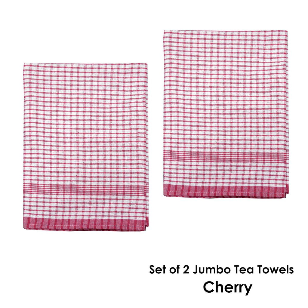2-Pack Jumbo Cotton Tea Towels – Cherry