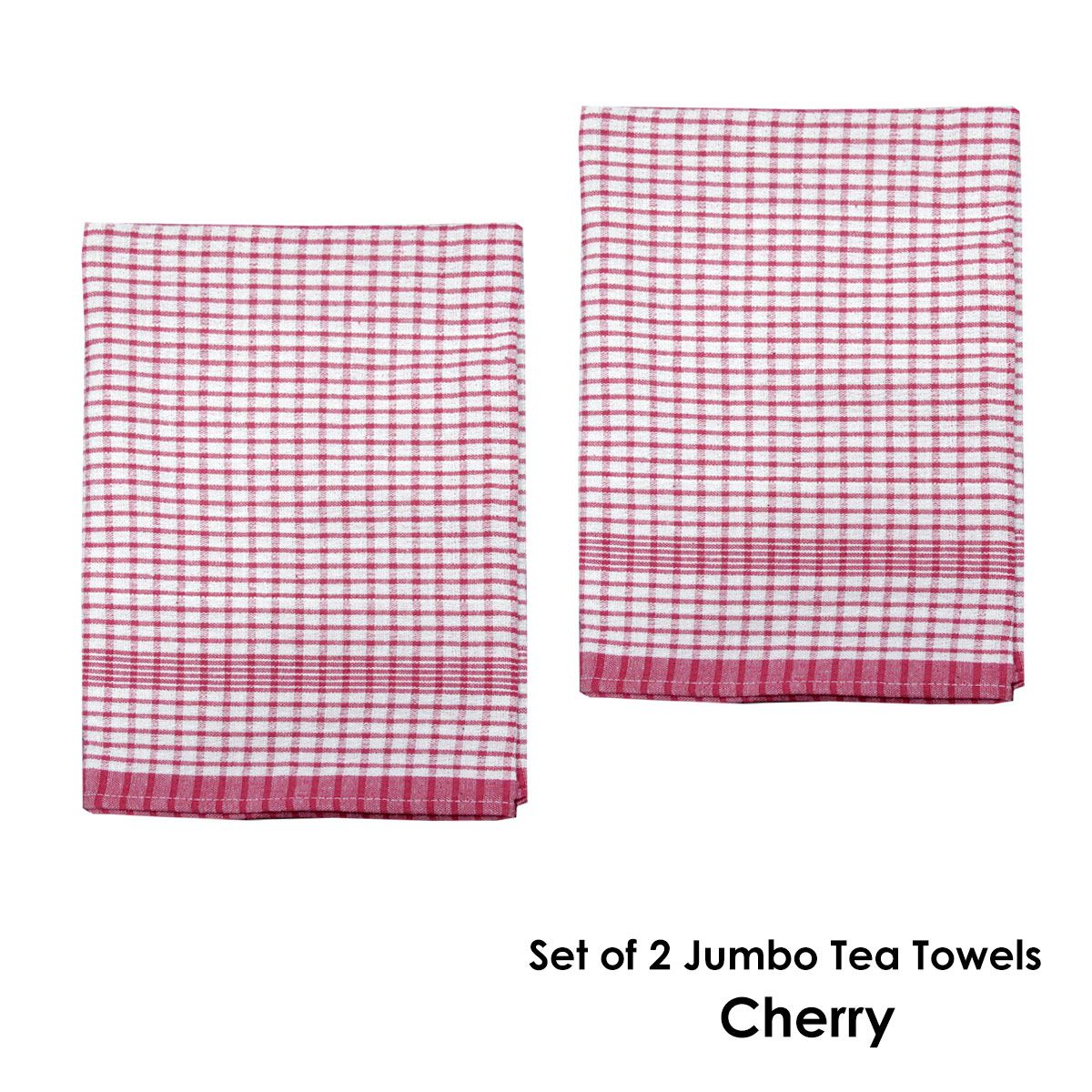 2-Pack Jumbo Cotton Tea Towels – Cherry