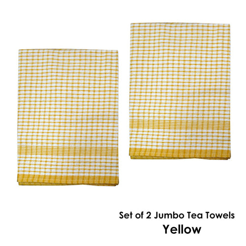 2-Pack Jumbo Cotton Tea Towels – Yellow