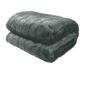 Channel Faux Fur Throw – Grey, 127 × 152 cm
