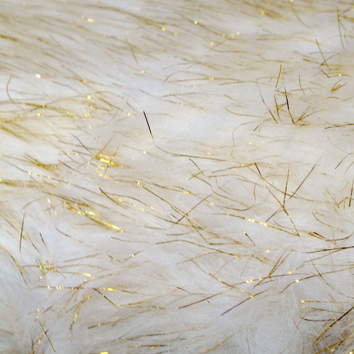 Camille Faux Fur Throw – Gold and Cream, 127 × 152 cm