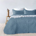 Bambury Paisley Embossed Coverlet Set – Blue, Queen/King