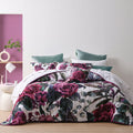 Bianca Abigail Floral Quilted Bedspread Set – Berry, King