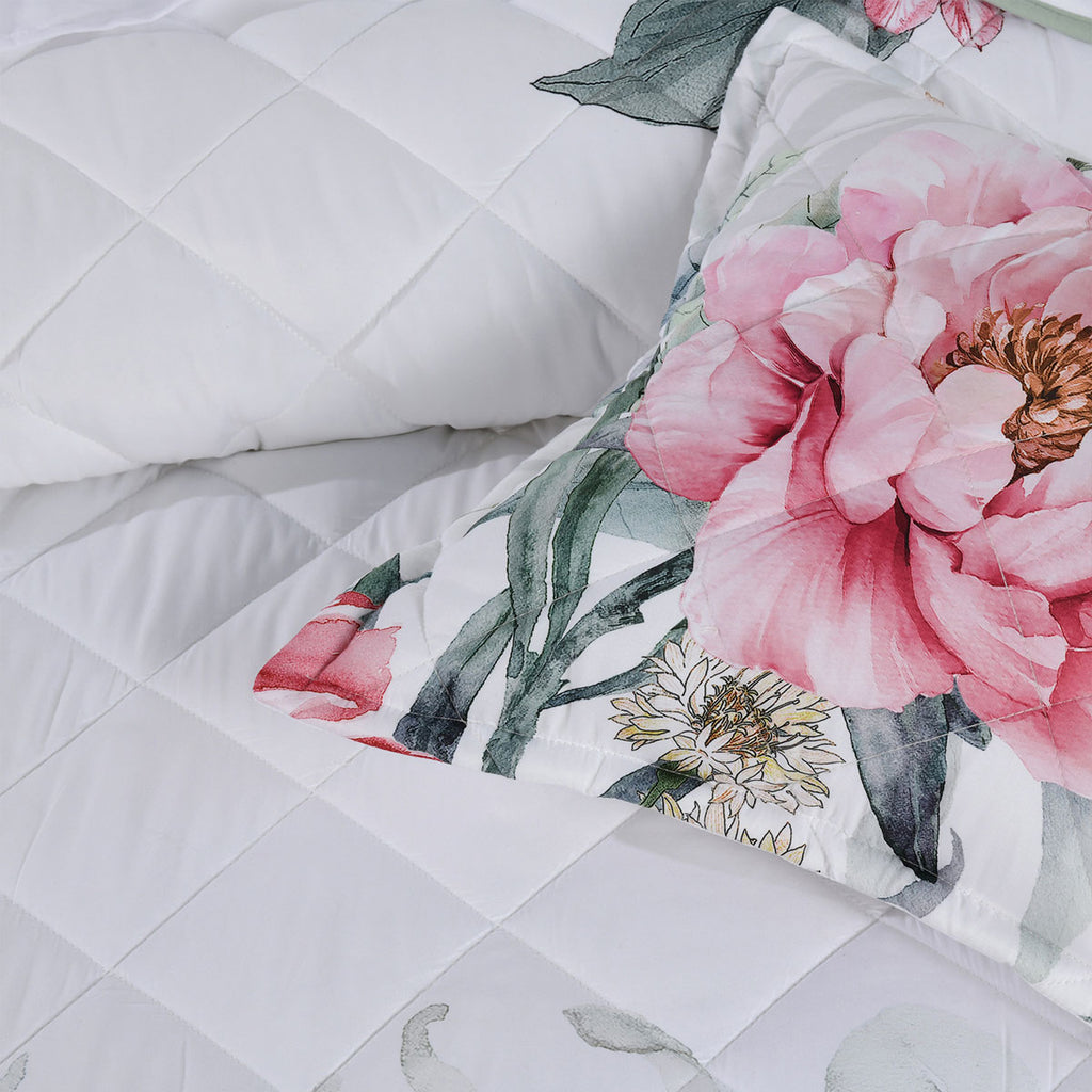 Bianca Coleraine Floral Bedspread Set – White, King