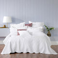 Bianca Elegance Cordelia Damask Bedspread Set – White, Queen