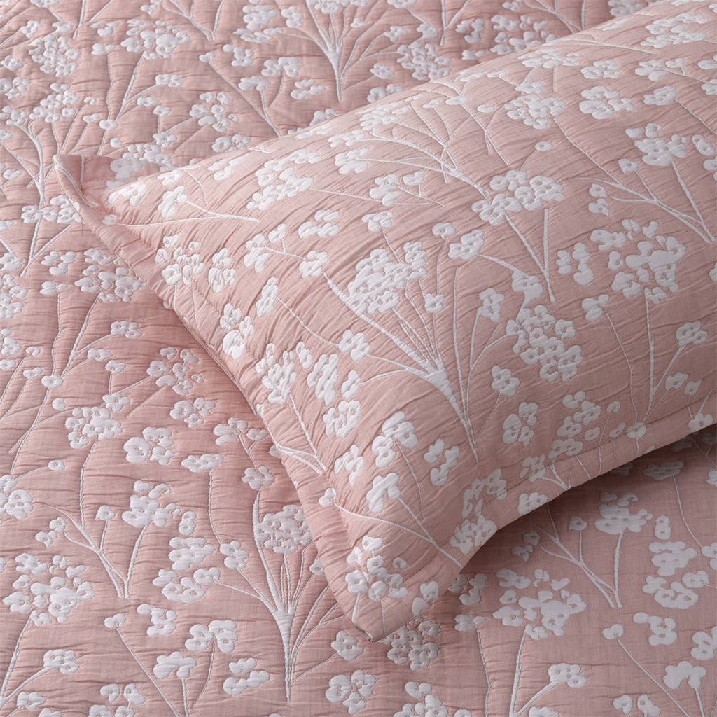 Bianca Myra Floral Bedspread Set – Blush, King