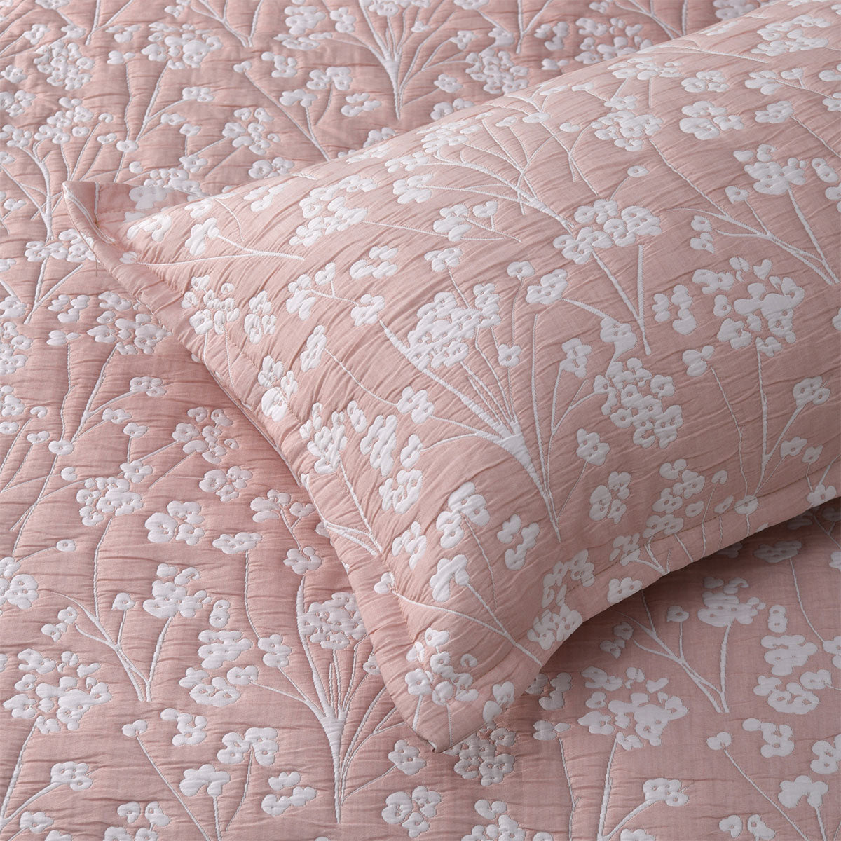 Bianca Myra Floral Bedspread Set – Blush, Single